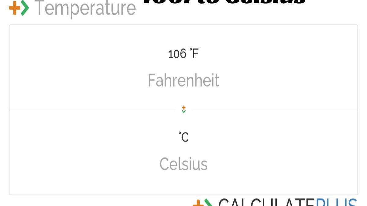106f to Celsius, Conversion Calculator.